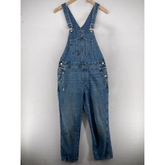 OLD NAVY Overalls Womens 4 Carpenter Denim Bib Utility Cotton Blue - Picture 1 of 16